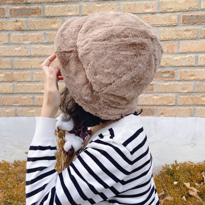 [달링걸]밍크 겨울 털 벙거지 모자 버킷햇 데일리 코디 패션 4color